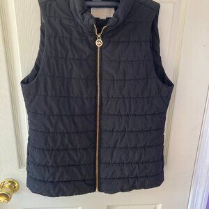 Michael Kors Puffer Vest Black Size Medium Zip Front